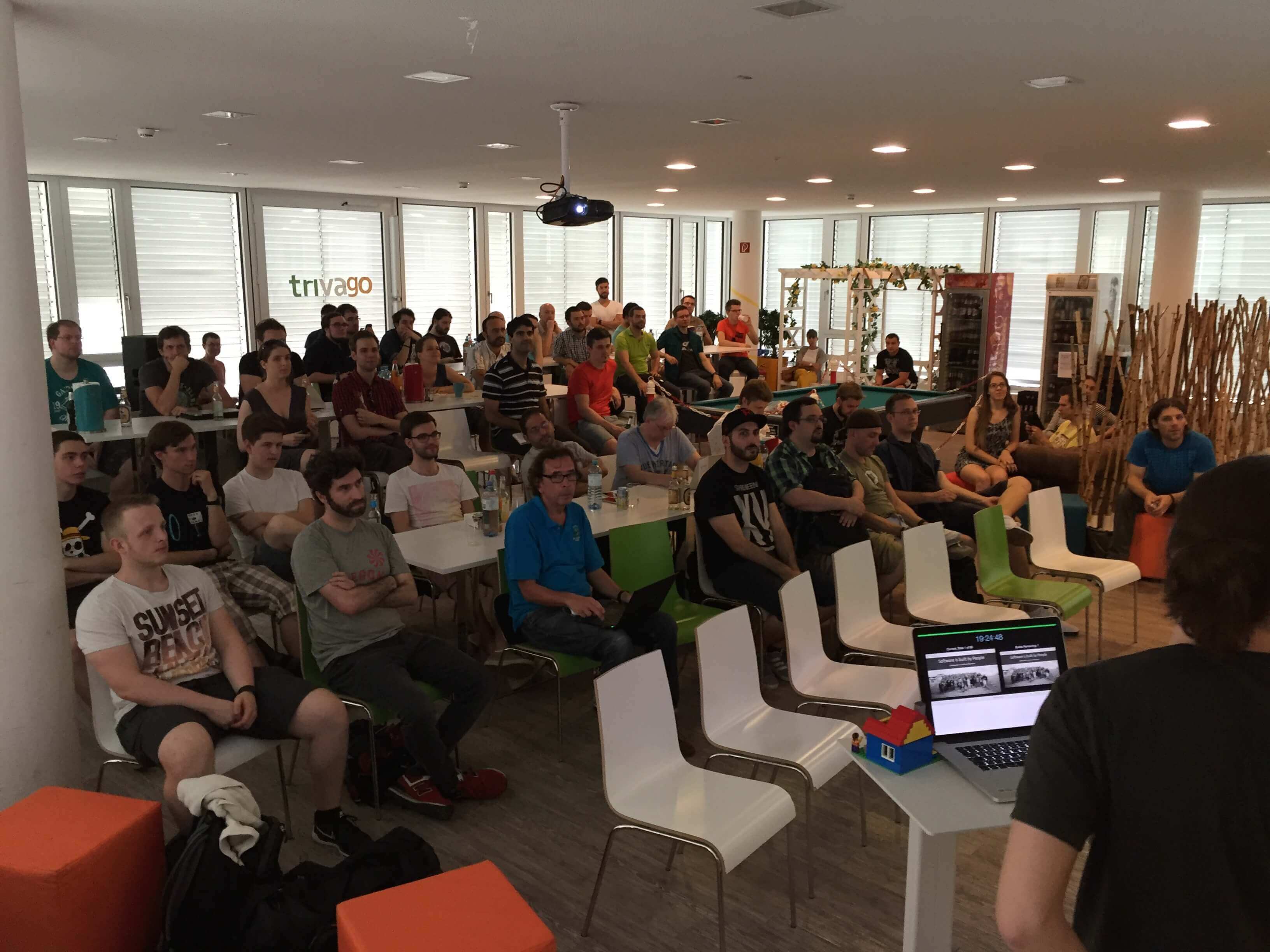 Full room for the Web Engineering Meetup Düsseldorf July 2016 Event